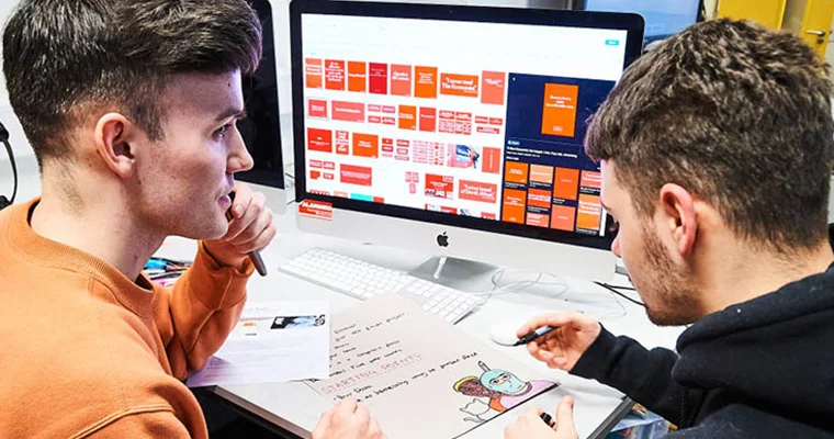 Two students collaborting