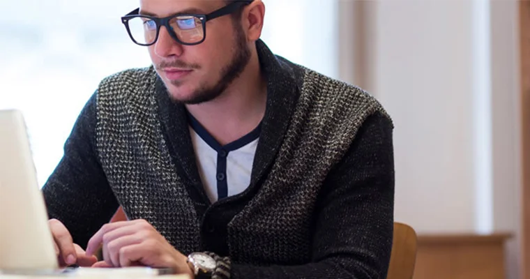 A learner using a laptop