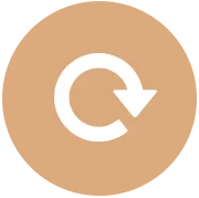 Icon with orange circle containing an arrow