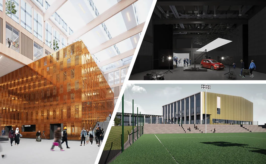 Images of newly developed campuses