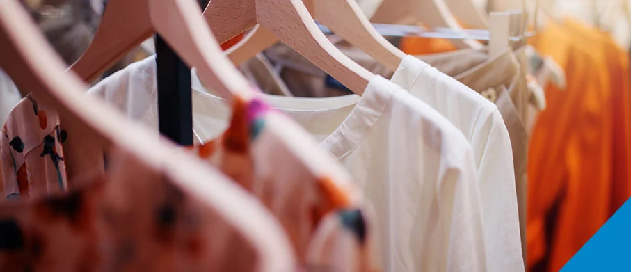 Clothes hanging on a clothes rail