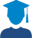 Icon of a student graduating