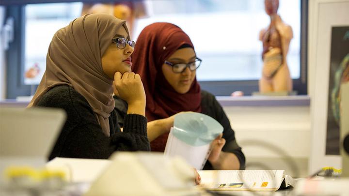 UCEN Manchester students in class.