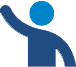 An icon of someone waving hello