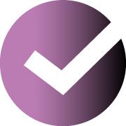 Purple tick icon