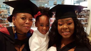 Joint graduation for Kimoni and mum Paula
